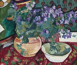 Фрагмент картины Натальи Гончаровой "Колокольчики". Фото: sothebys.com